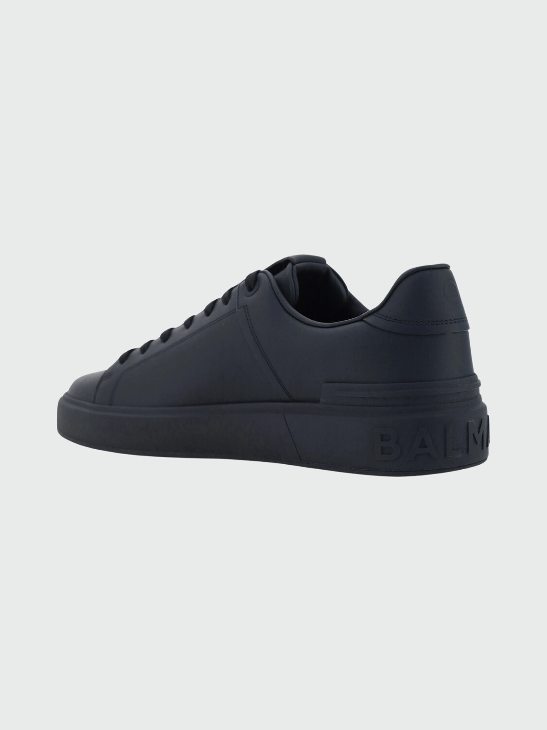 Balmain - Championes de cuero acordonados - B-Court Negro
