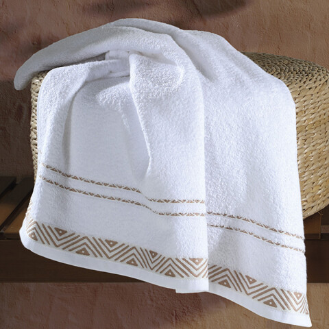 Toalla Mano Dohler Jacquard Premium 50 x 80 cm 100% Algodón 7681 - BLANCO
