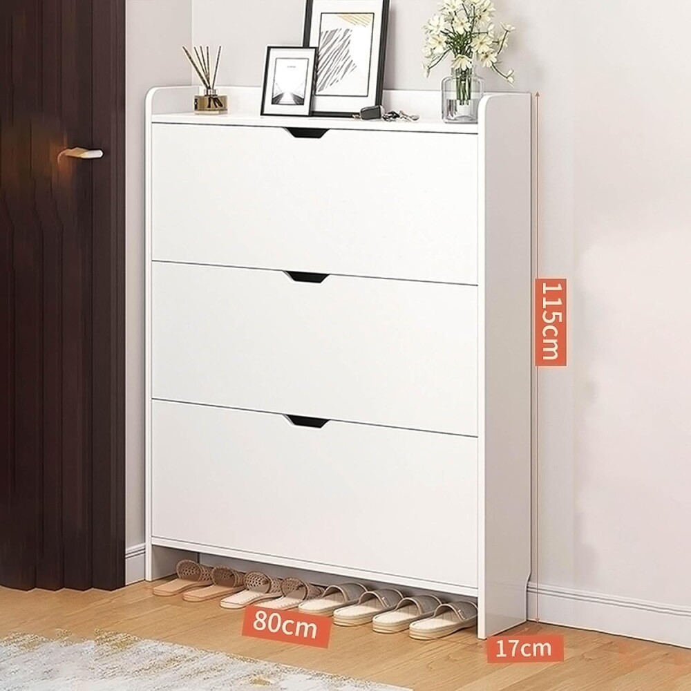 Zapatero Organizador Vertical De 3 Estantes Blanco