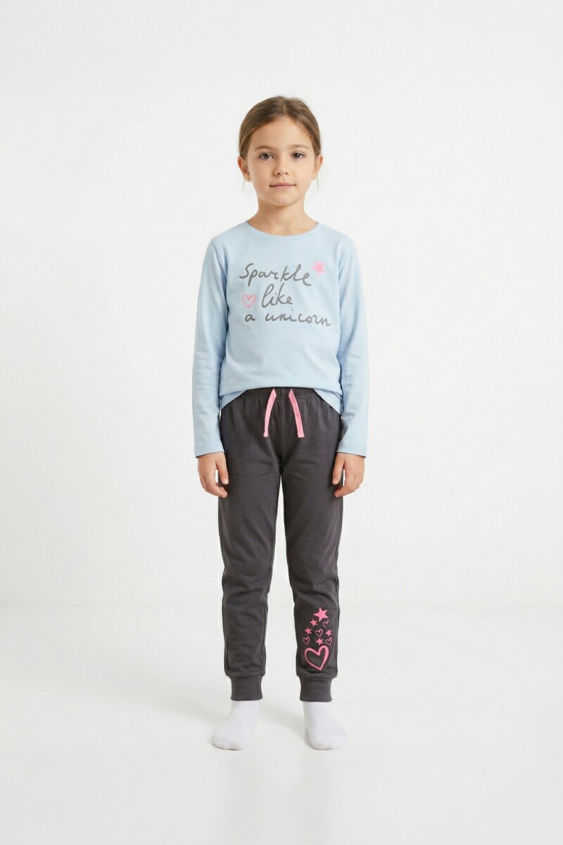 Conjunto pijama Sparkle - Celeste 