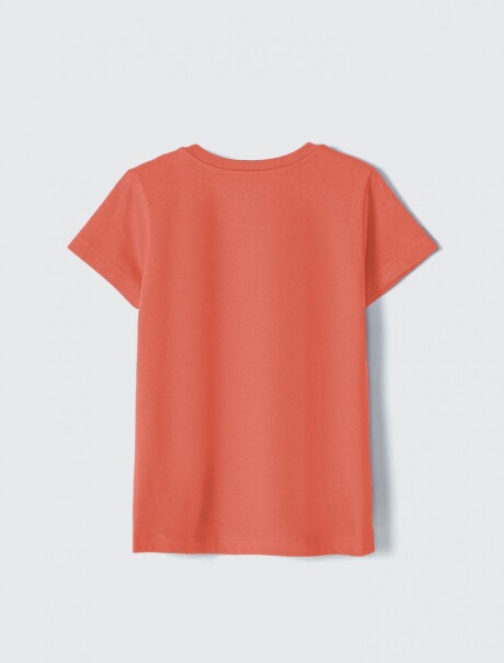 CAMISETA BÁSICA INFANTIL CON ESTAMPA ROJO