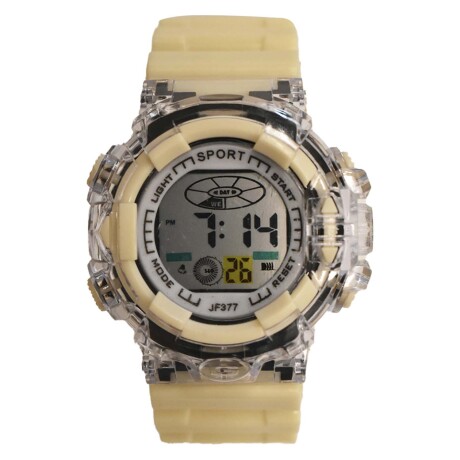 Reloj Deportivo de Pulsera Waterproof Pantalla Luz p/ Mujer Beige