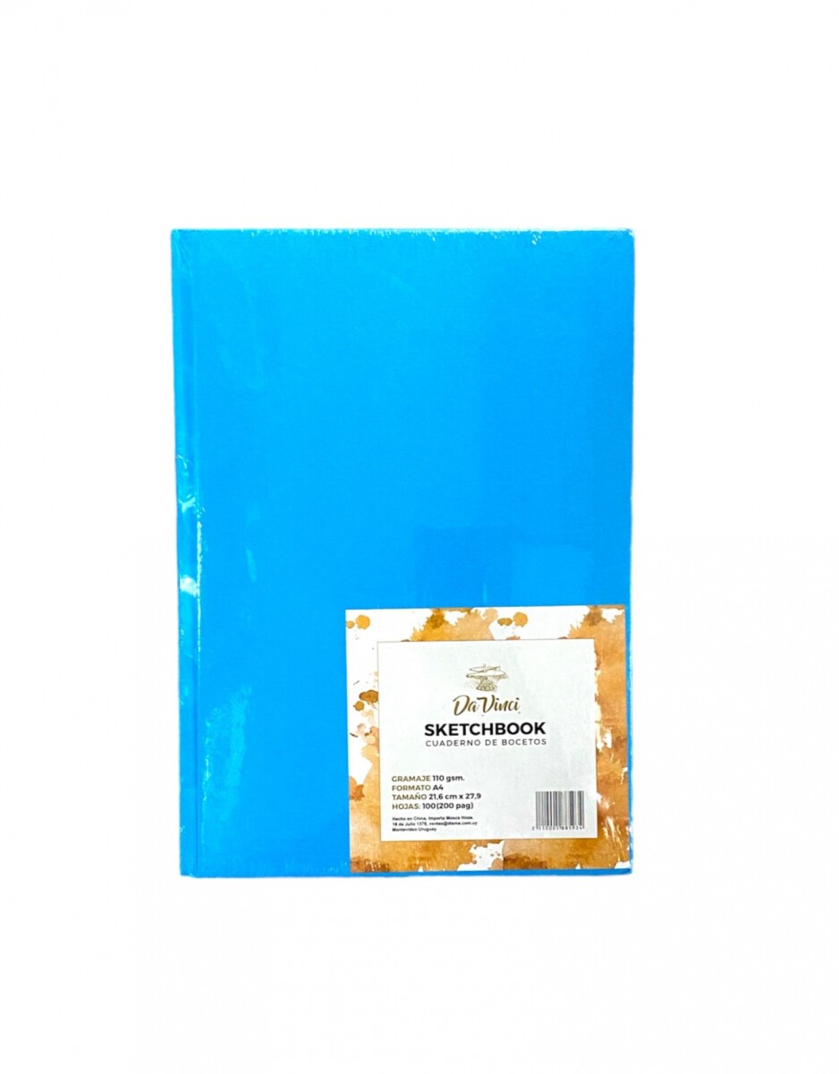 Sketchbook Cosido Da Vinci A4 100 hojas - Celeste 