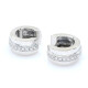 Aros en oro 18k blanco y brillantes Aros en oro 18k blanco y brillantes