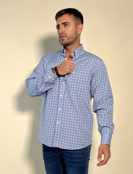 Camisa a cuadros Apolo Celeste