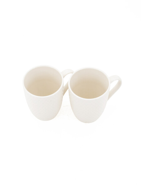 TAZA BLANCA PANAL SET X 2 BLANCO