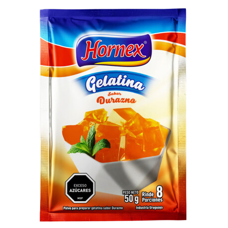 Gelatina HORNEX 50grs rinde 8 porciones Durazno