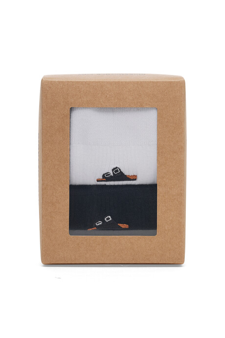 2 Pack Cotton Rib Black+white Black+white