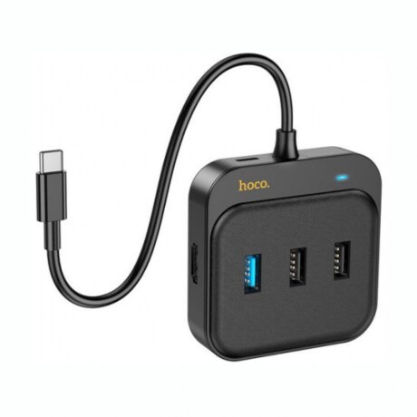 Hub 6 En 1 HOCO HB37 USB-C A USB-A/HDMI/RJ45 - Black Hub 6 En 1 HOCO HB37 USB-C A USB-A/HDMI/RJ45 - Black