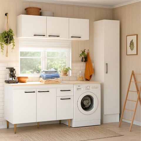 Kit de Cocina o Lavadero Bajo Mesada con Tapa Mueble Aéreo y Multiuso Panelero de 1 Puerta Kit de Cocina o Lavadero Bajo Mesada con Tapa Mueble Aéreo y Multiuso Panelero de 1 Puerta