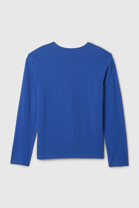 Remera Logo Gap Manga Larga Niño Soccer Blue