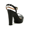 Sandalias Charol Mujer Vizzano Taco Alto Con Plataforma Negro