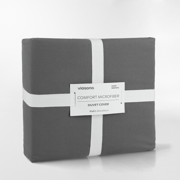 FUNDA DE DUVET MICROFIBER GRIS - 2 PLAZAS