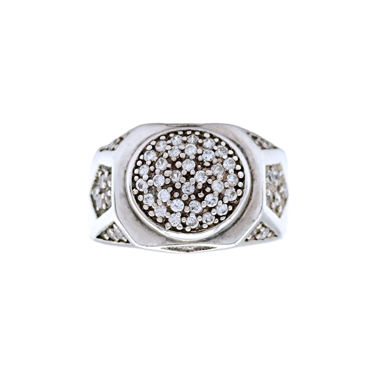 Anillo Geométrico-Plata 925-Piedra Zirconia-AN4429 - conpiedra 