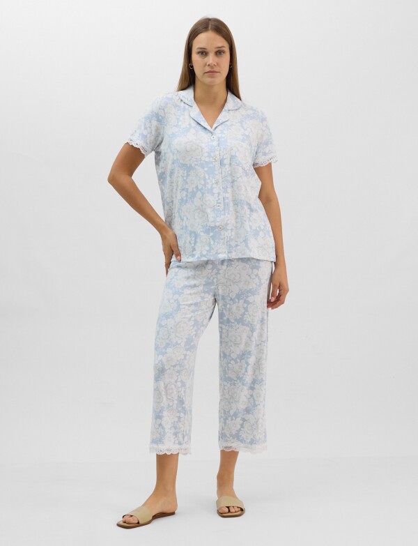 Conjunto 3 Piezas Pijama CELESTE/MULTI