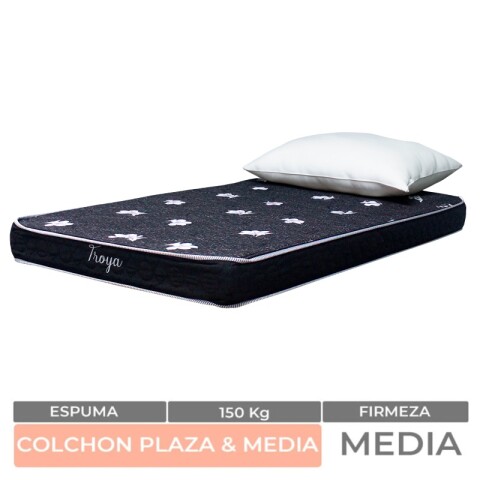 PLAZA Y MEDIA - Colchón ESPUMA TROYA 1 Plaza y Media Reversible 110x188x15 hasta 150K PLAZA Y MEDIA - Colchón ESPUMA TROYA 1 Plaza y Media Reversible 110x188x15 hasta 150K