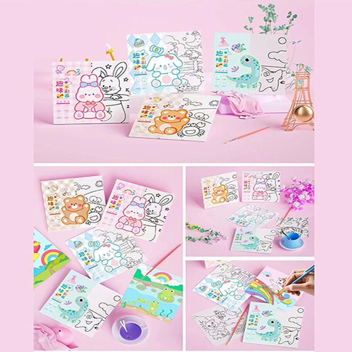 10 tarjetas para colorear con acuarelas incluidas (OW333) - 10 Tarjetas Para Colorear Con Acuarelas Incluidas (ow333) 