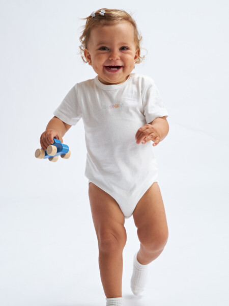 Body manga corta Estampado Bloom - Blanco
