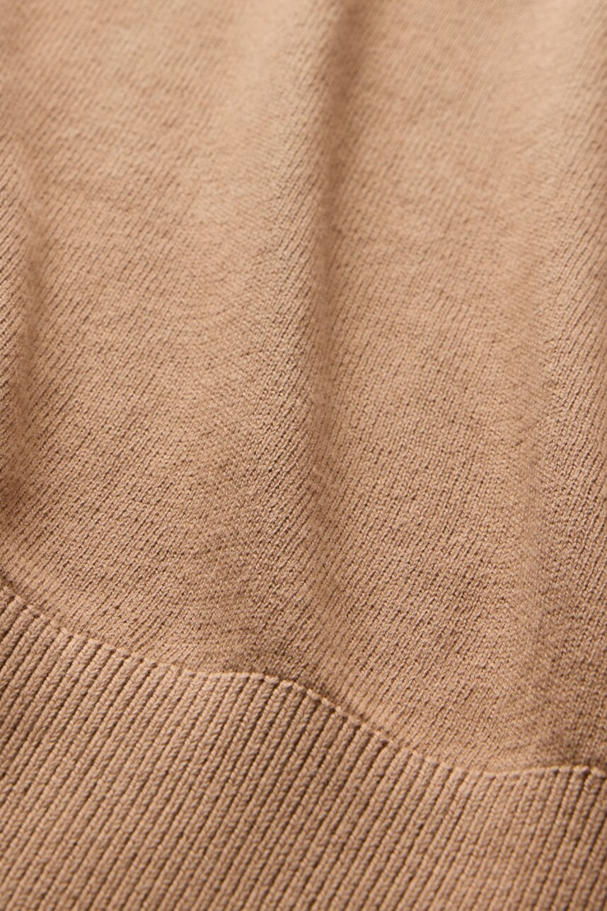 Buzo Algodòn Escote V Hombre Camel Hair