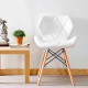 Set X4 Silla Victoria Eames acolchonada BLANCO