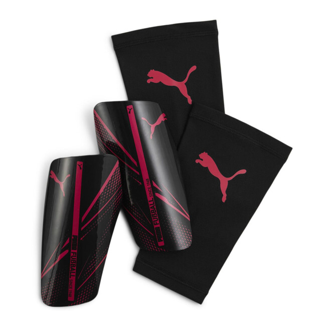 Canilleras Puma s Attacanto Negro - Rosado