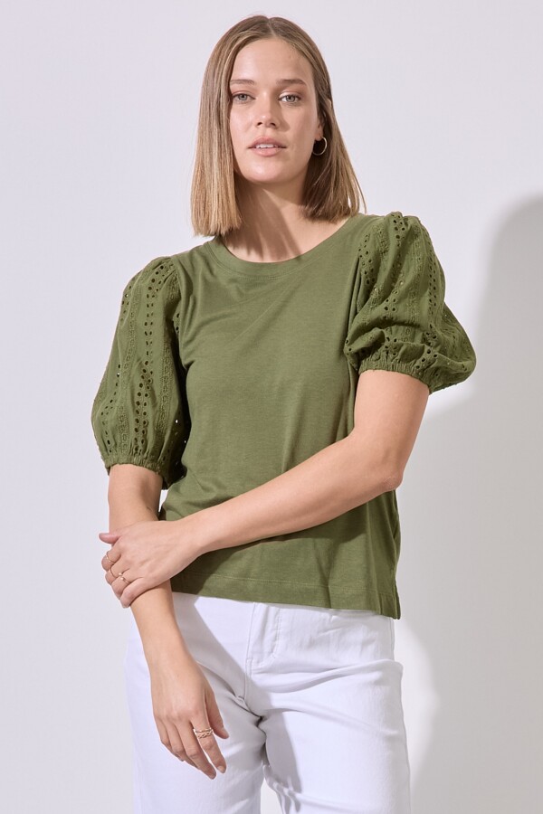 Blusa Broderie VERDE