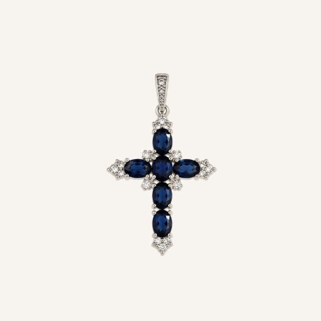Dije Cruz Blue - Plata 925 Dije Cruz Blue - Plata 925