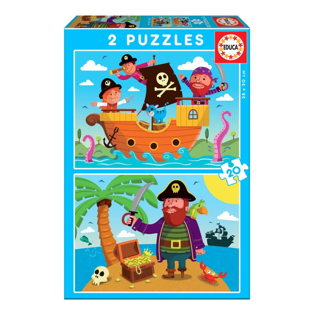 Set Puzzle Piratas Tesoro Rompecabezas Niños Bebes Educa 