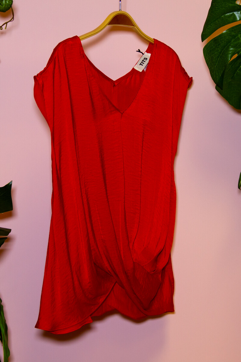 Blusa muselina irregular - Rojo 