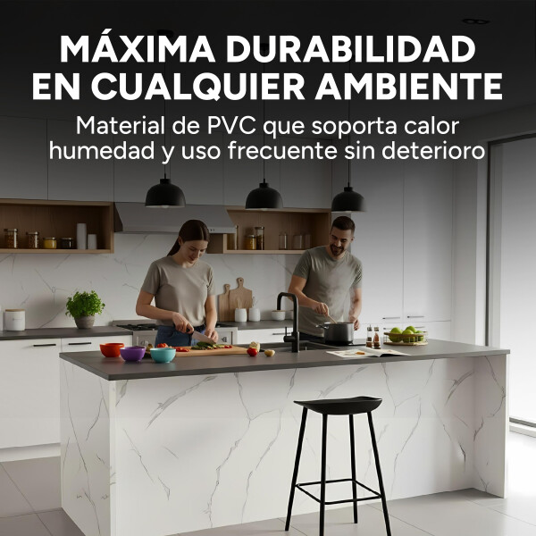 Pack x5 Placa PVC Símil Mármol 2,44x1,22m 3mm Resistente Gris Claro 1