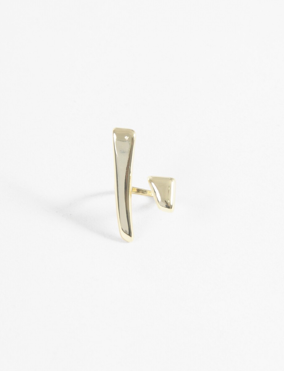 Anillo ajustable estructura - dorado 