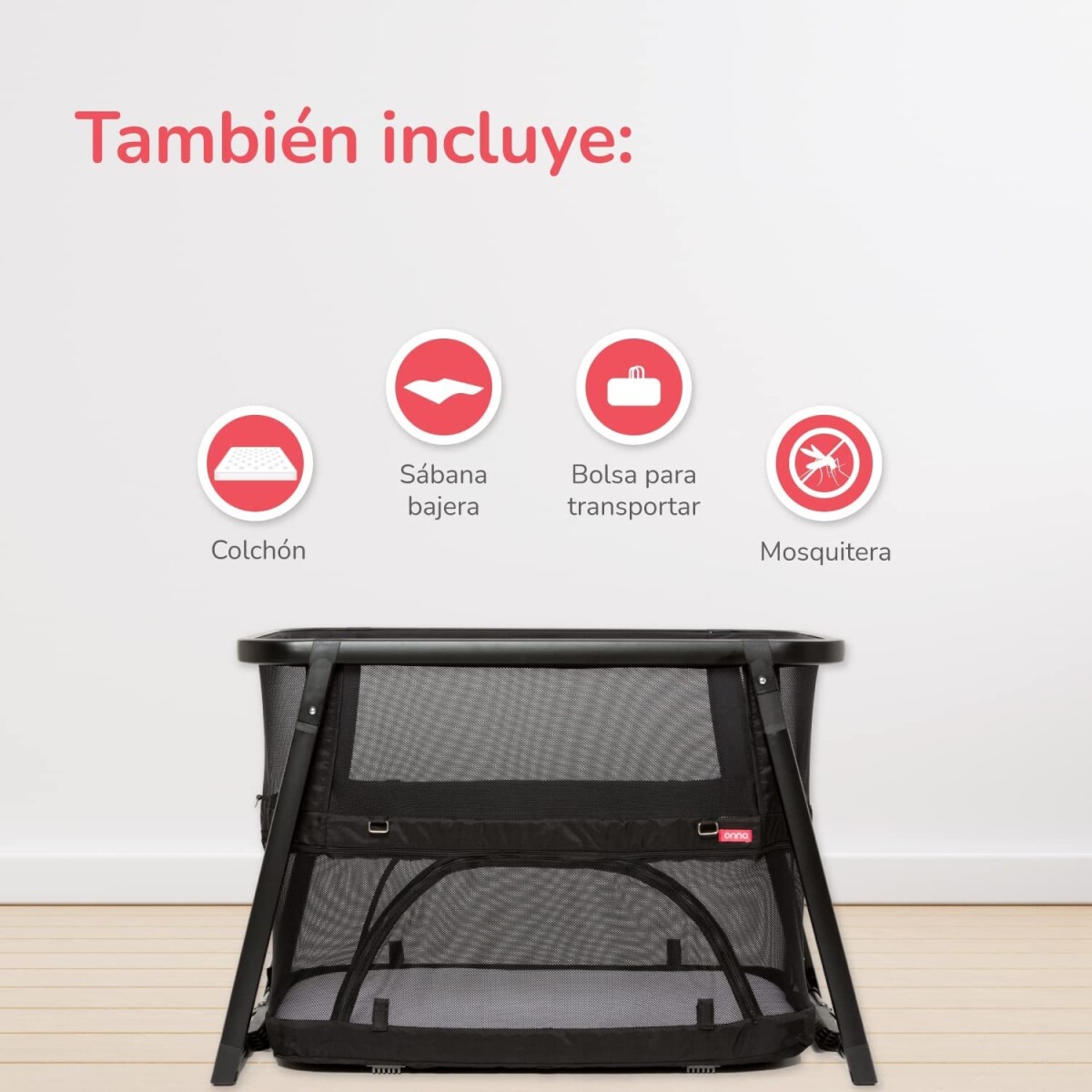 Mini cuna corral Somnia negra 