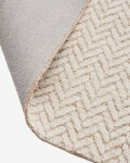 Alfombra Calira de lana jacquard trenzado beige 230 x 160 cm Alfombra Calira de lana jacquard trenzado beige 230 x 160 cm