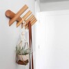 Perchero de pared 5 ganchos madera bambú Perchero de pared 5 ganchos madera bambú