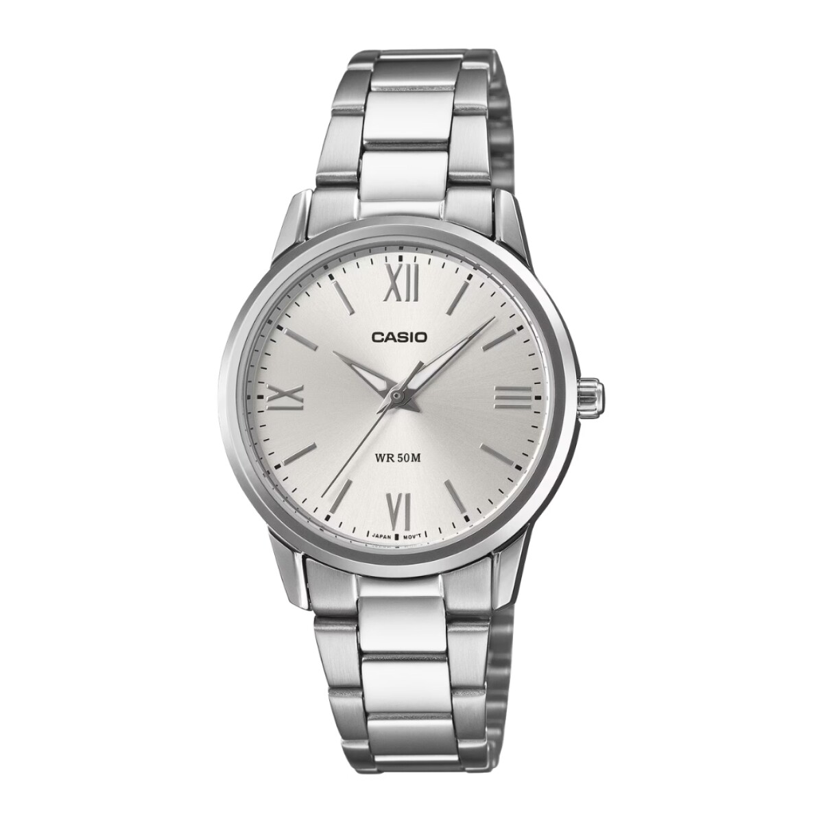 Reloj Casio LTP1303DD 7AVDF para dama con correa de acero - Plateado 