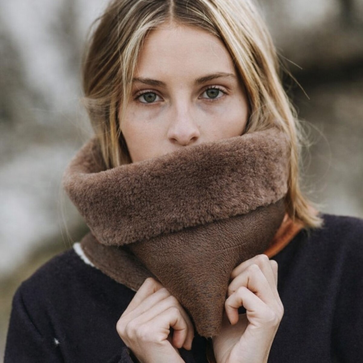 Simple Warm Neck - Marrón / Marrón 