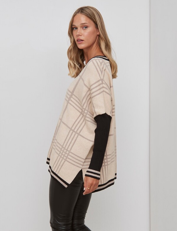 Buzo Colorblock BEIGE/MULTI