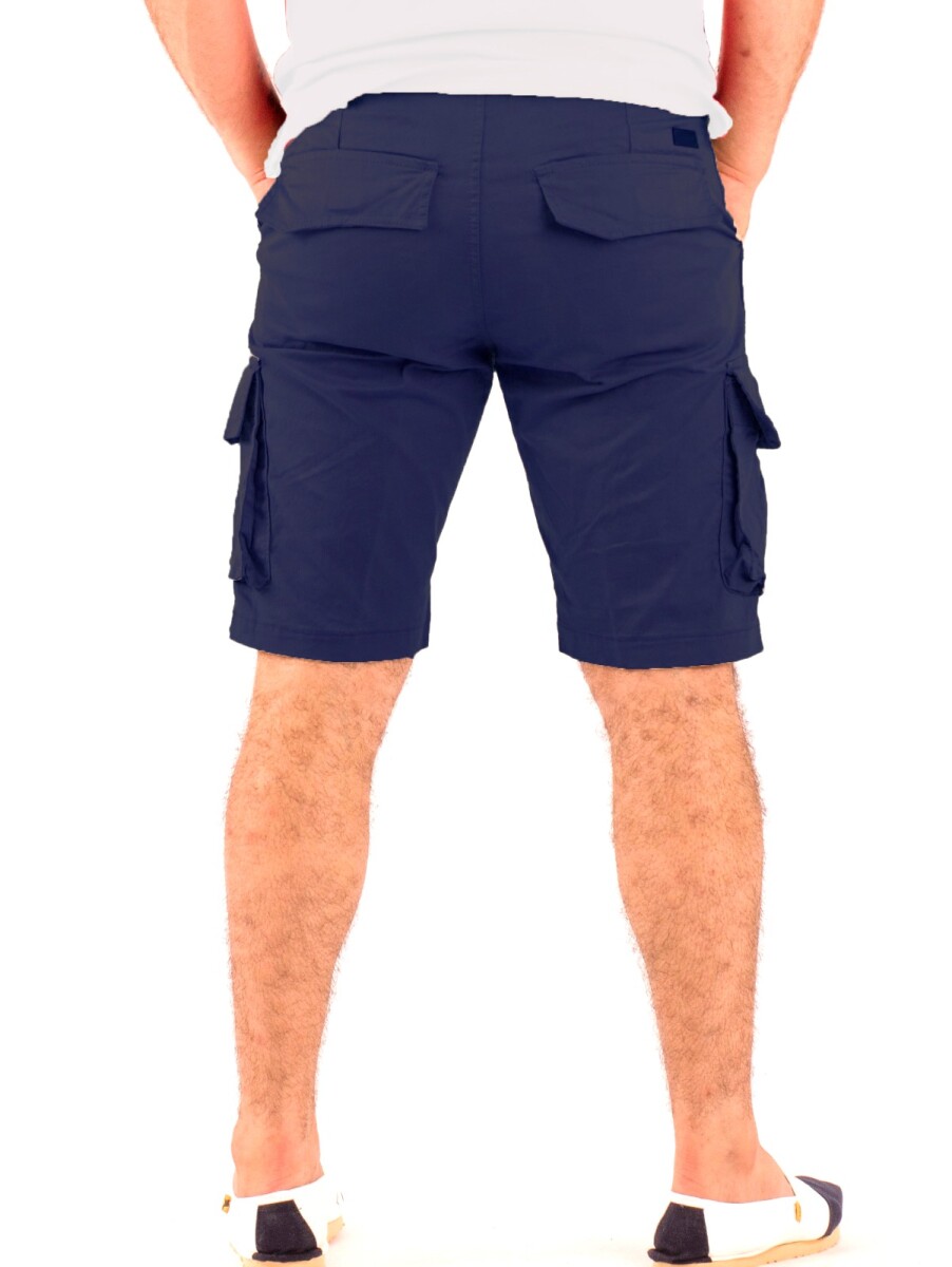 Bermuda Cargo con Spandex - Azul 