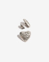 Prendedor Metal Prendedores Corazón Antique - Plateado Antique Silver