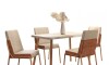 Juego de Comedor Stellar Hug Rectangular 4 sillas Marron