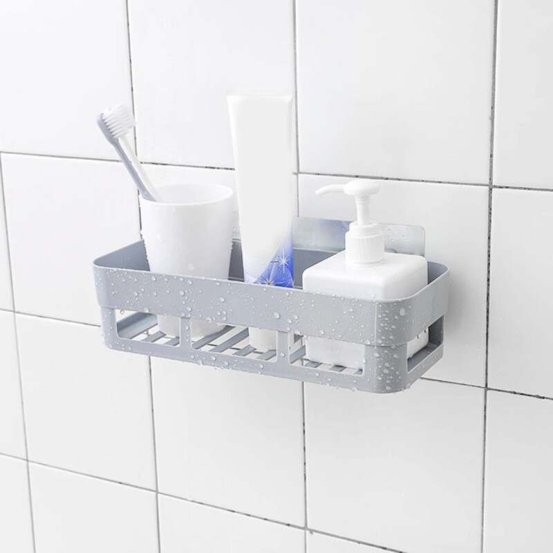 Estante Baño Ducha Plastico Organizador Adhesivo Ducha Gris Estante Baño Ducha Plastico Organizador Adhesivo Ducha Gris