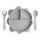 Set Comida Bebé Plato Sol con Divisiones + Cuchara y Tenedor Gris