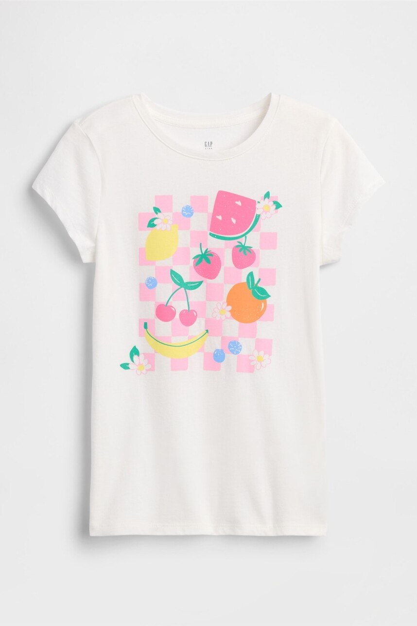 Remera Gráfico Manga Corta Niña New Off White