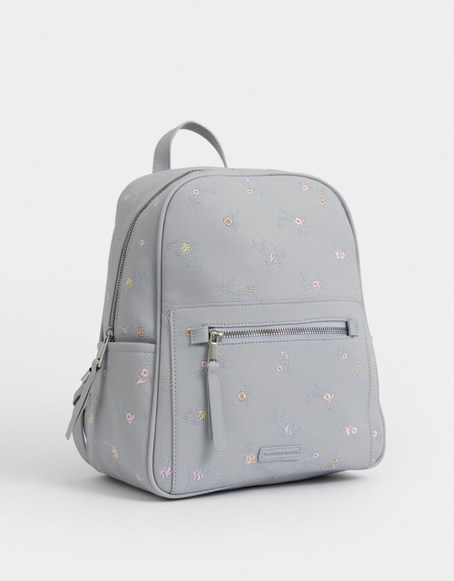 Mochilas Urbanas Estampados Mochila De Cuerina Flores - Estampado Flores