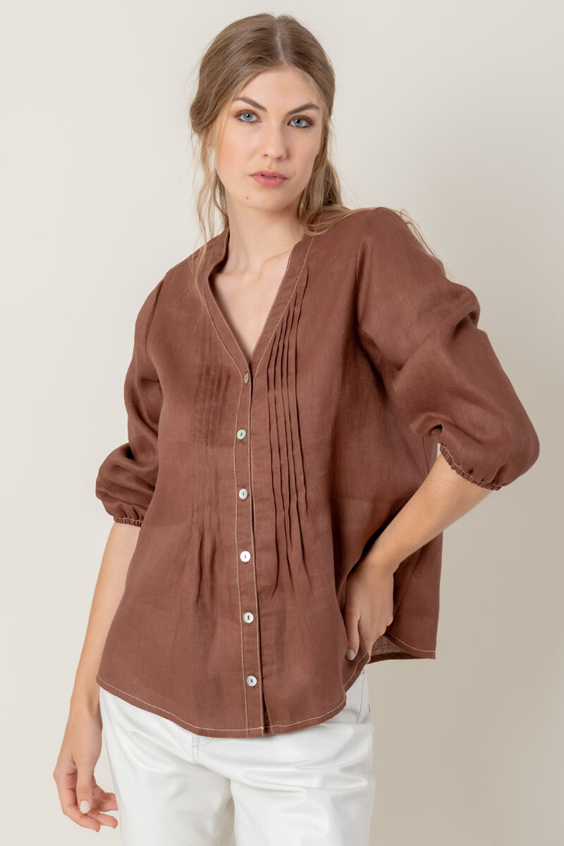 Camisa camelia Chocolate