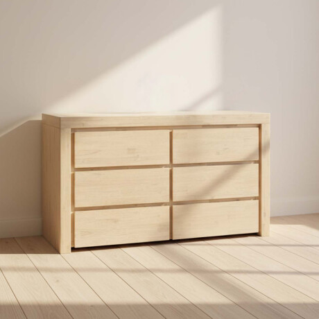 COMODA 6 CAJONES MADERA-ACACIA NATURAL-BEIGE NEWPORT
