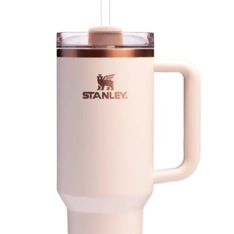 Stanley Quencher Combinado con Dorado 30oz Beige