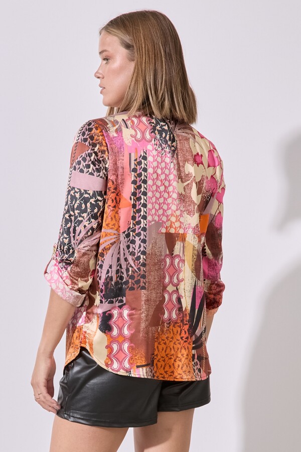 Blusa Printed MULTI/BEIGE