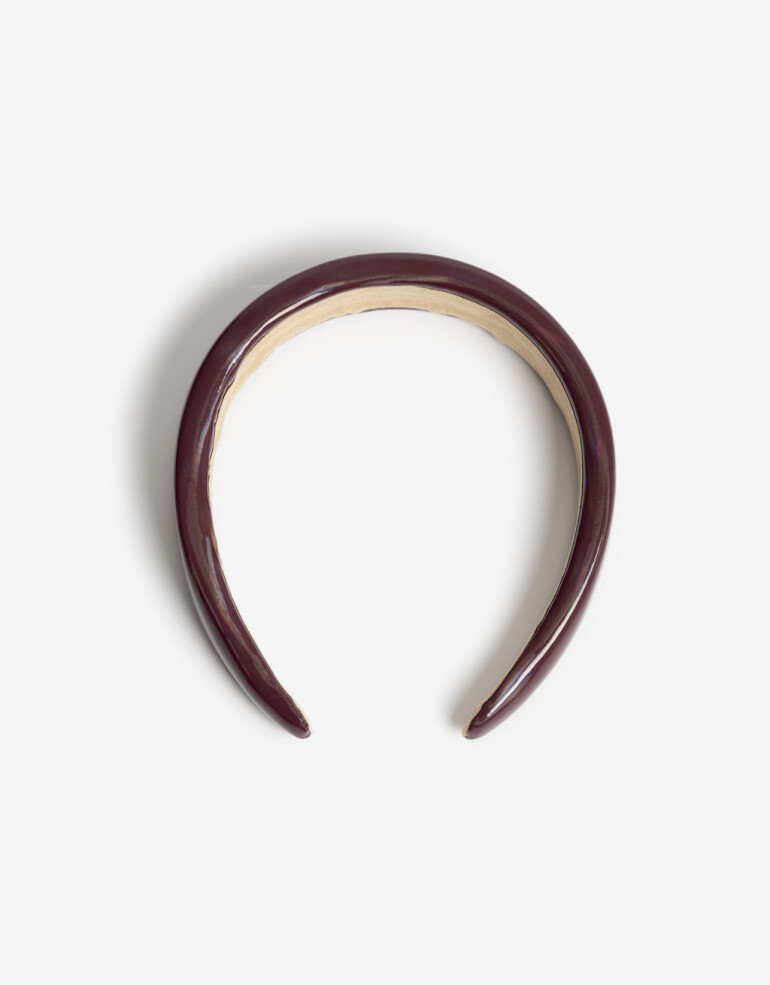 Vinchas Rígidas Liso Vincha Semi Puffy Burgundy - Rojo Burdeaux