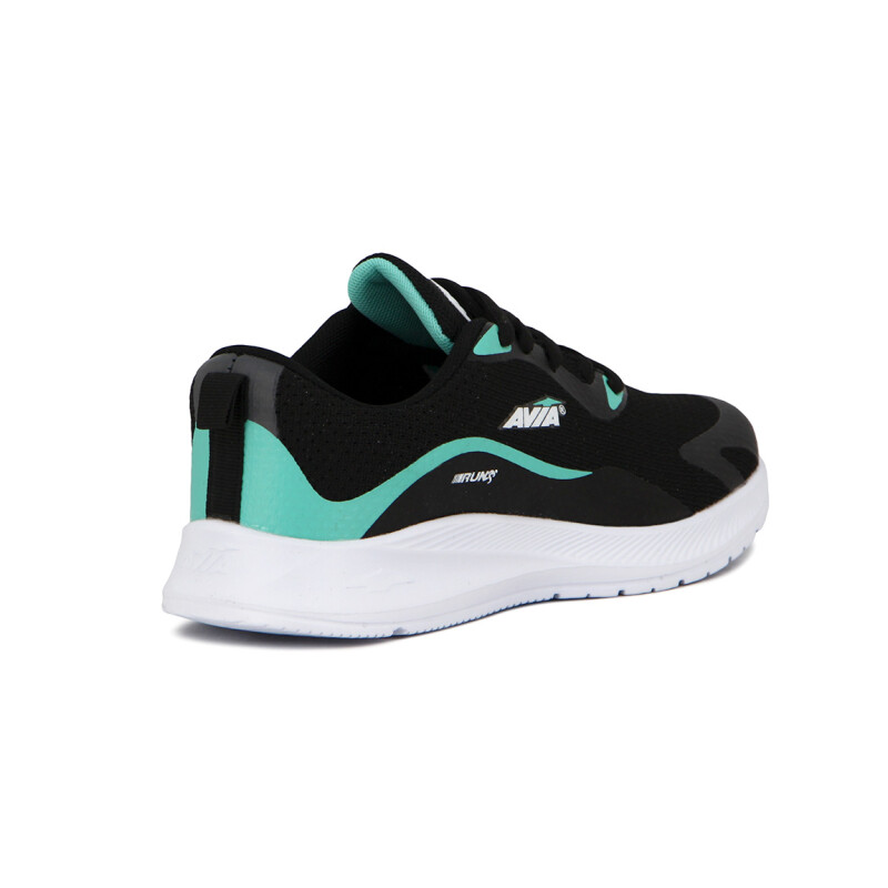 Avia Zapatillas Acordonadas Para Dama Patron- Black/mint Negro-menta